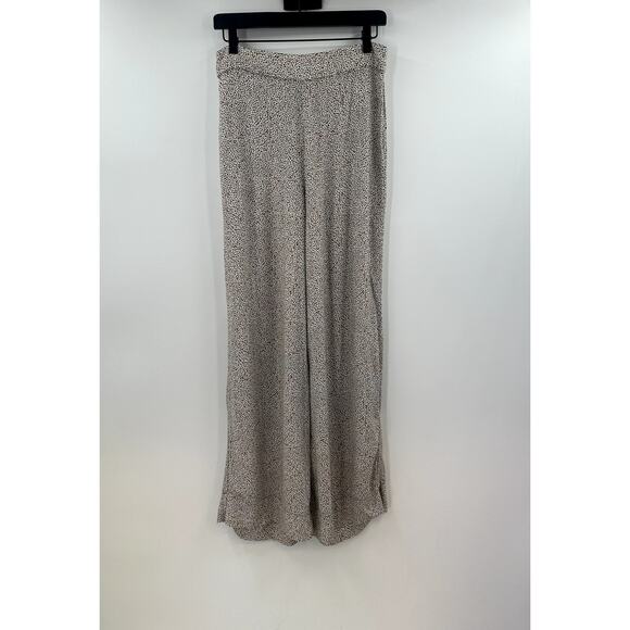 AFRM Leopard Print Wide Leg Pants High Rise Size Large - Picture 1 of 7